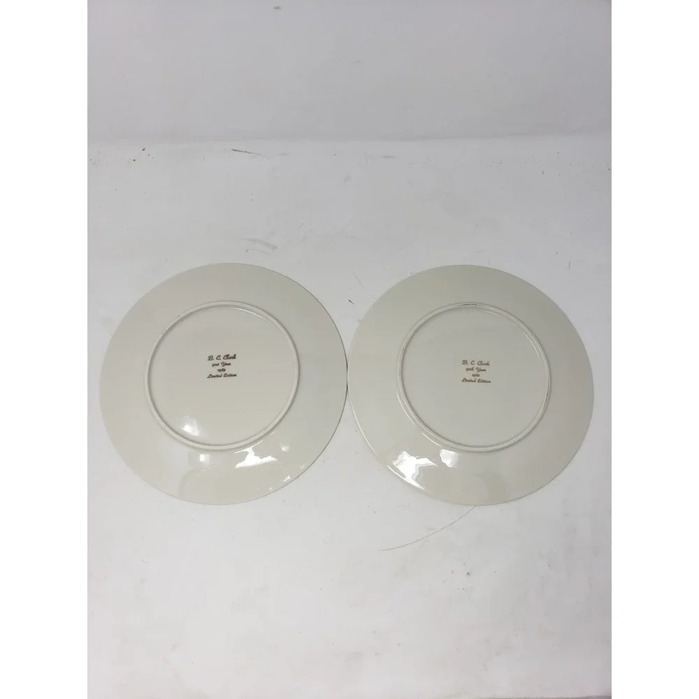 B. C. CLARKS Set of 7, 77th 80th 90th 91st 92nd 97th & 101st Christmas Plates